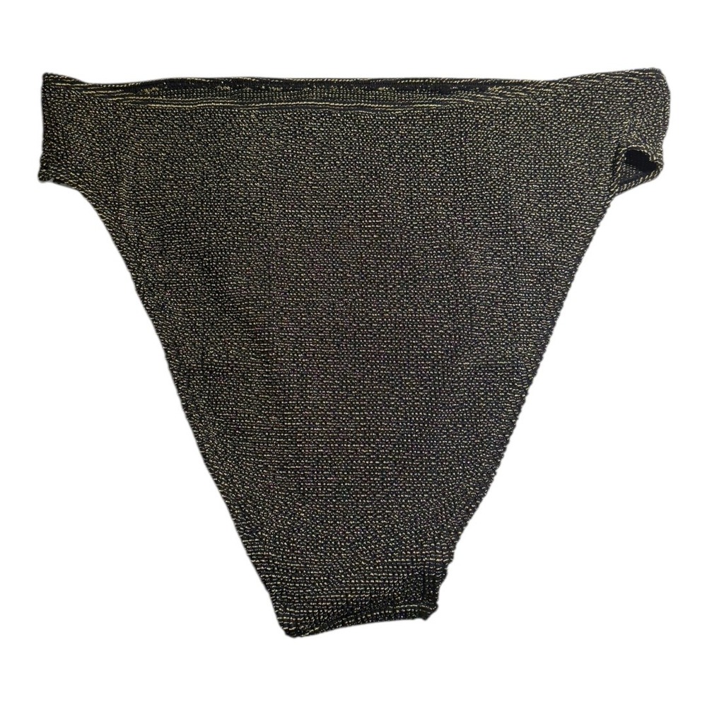 Good‎ American Always Fits Sculpt Bikini Bottoms Black001 Metallic 5/6 XL/XXL - Picture 3 of 6